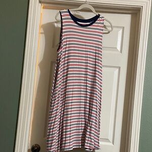 Time and Tru Multicolor Striped Midi Dress